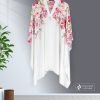 Midnight Blossom Luxe Kaftan ( Off White )