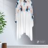 Midnight Blossom Luxe Kaftan ( White )