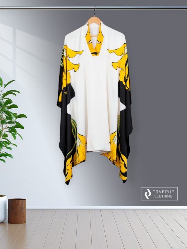 Midnight Blossom Luxe Kaftan ( Base Black )