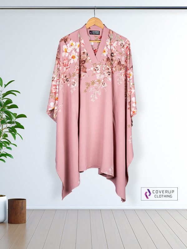 Midnight Blossom Luxe Kaftan ( Light Pink )