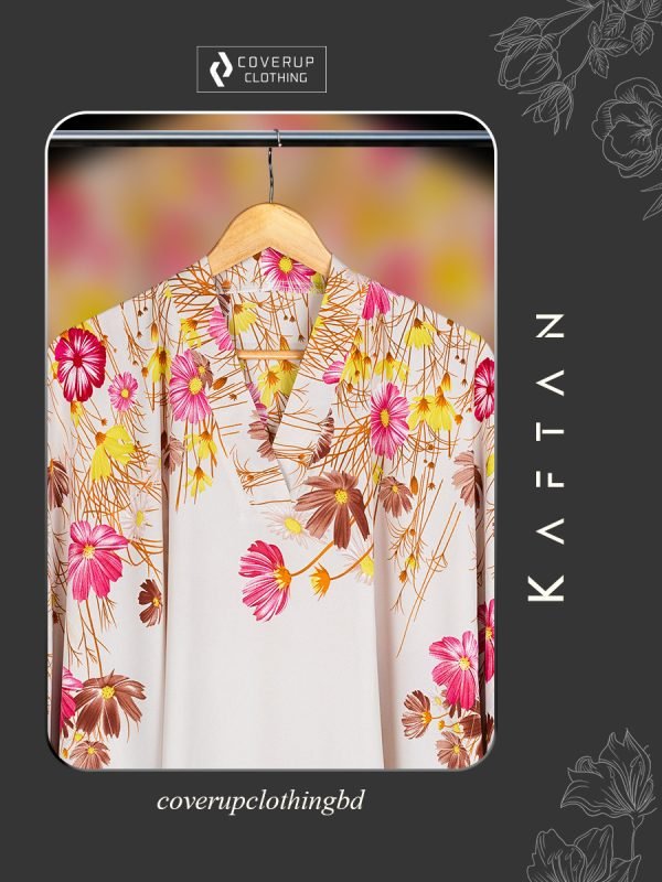 Midnight Blossom Luxe Kaftan (Bright Pink )