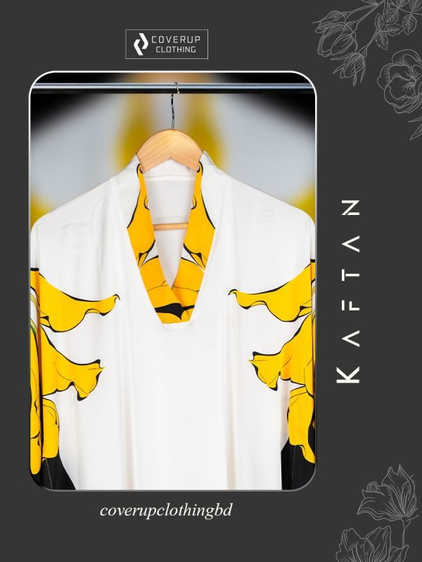 Midnight Blossom Luxe Kaftan ( Base Black )