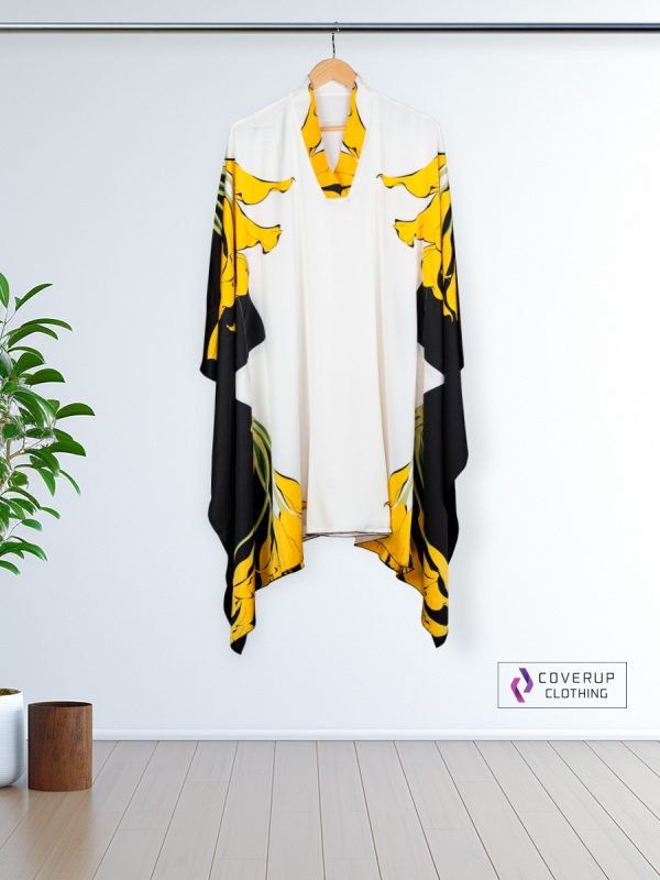 Midnight Blossom Luxe Kaftan ( Base Black )